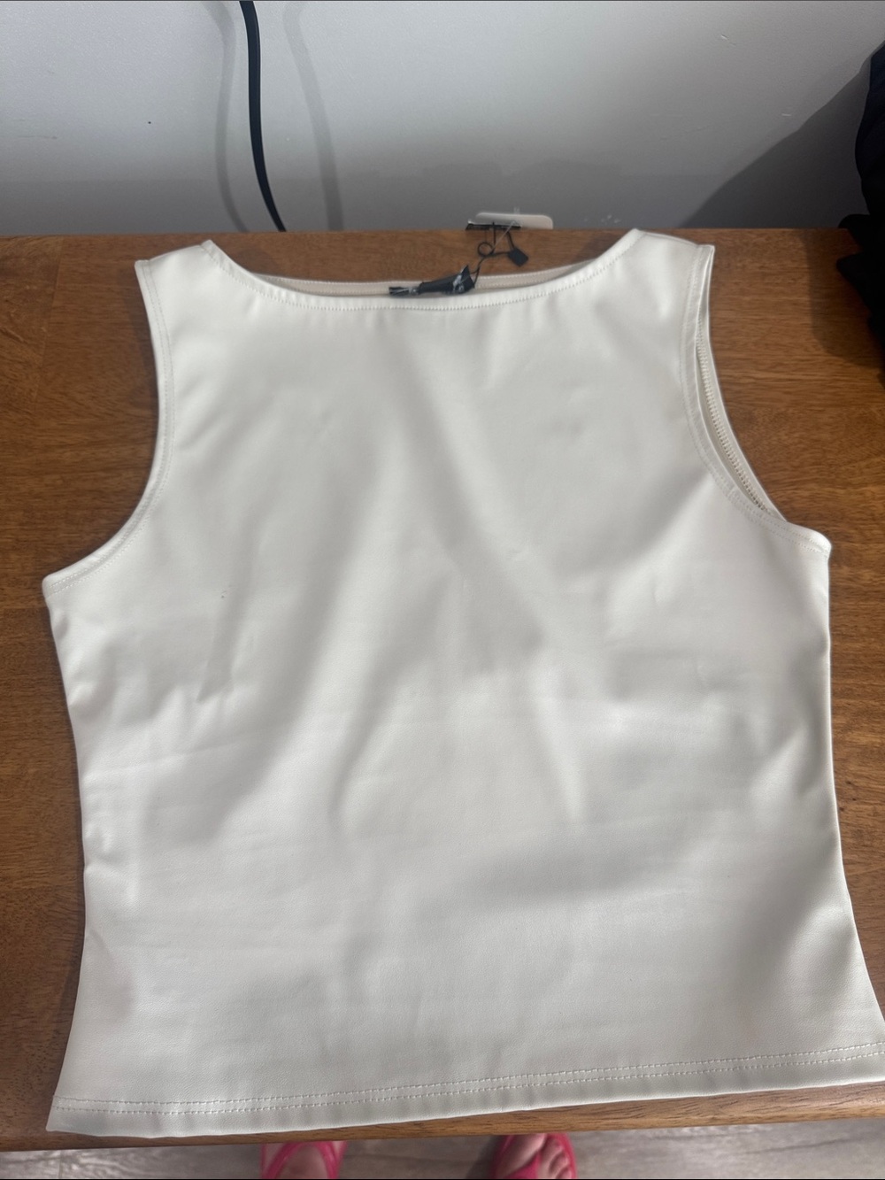 PrettyLittleThing White Scoop Neck Tank Top